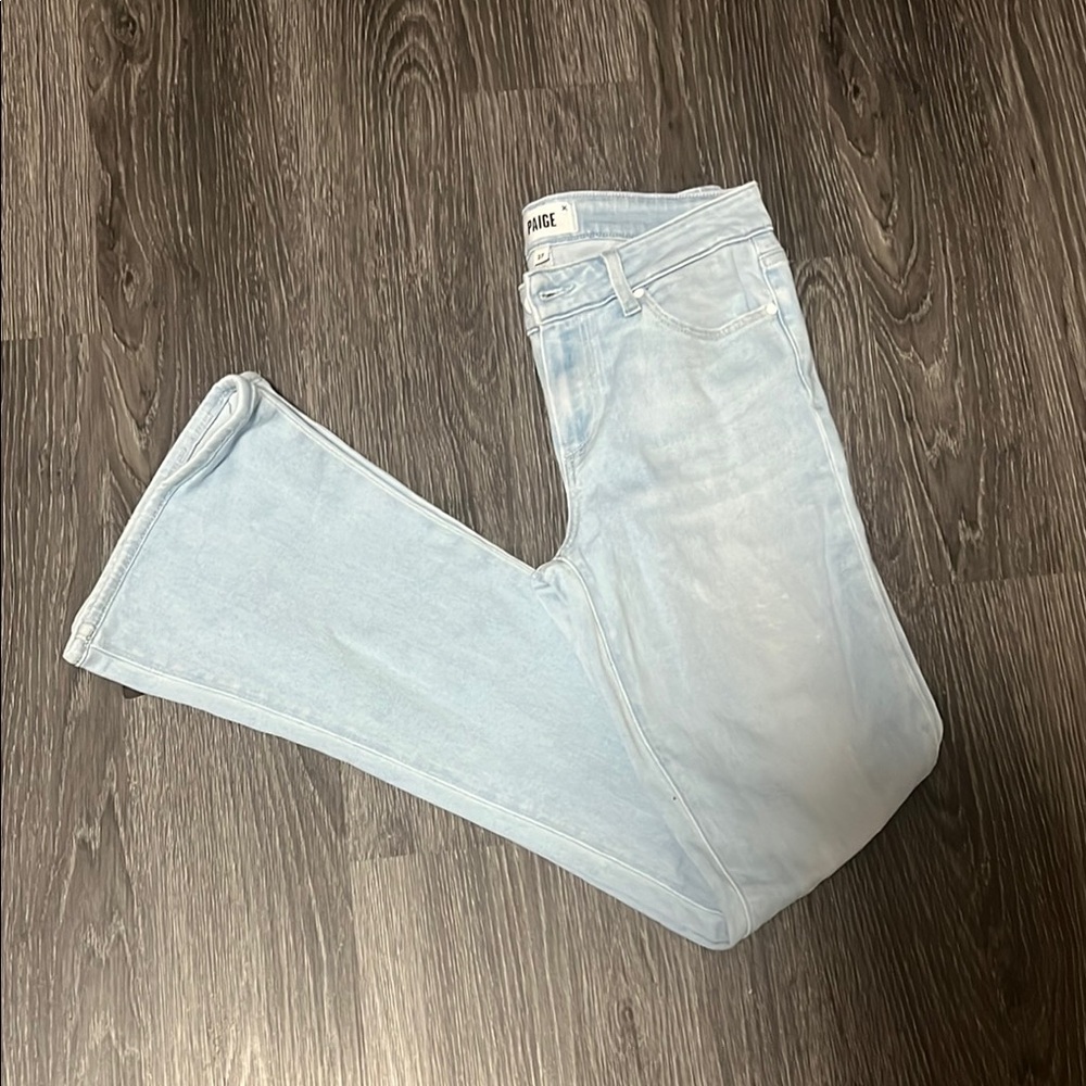 PAIGE Blue Flare Wide Leg Denim
